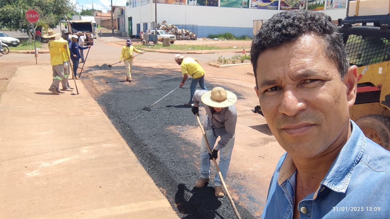 Presidente da Câmara acompanha operação tapa-buracos e ressalta importância do trabalho