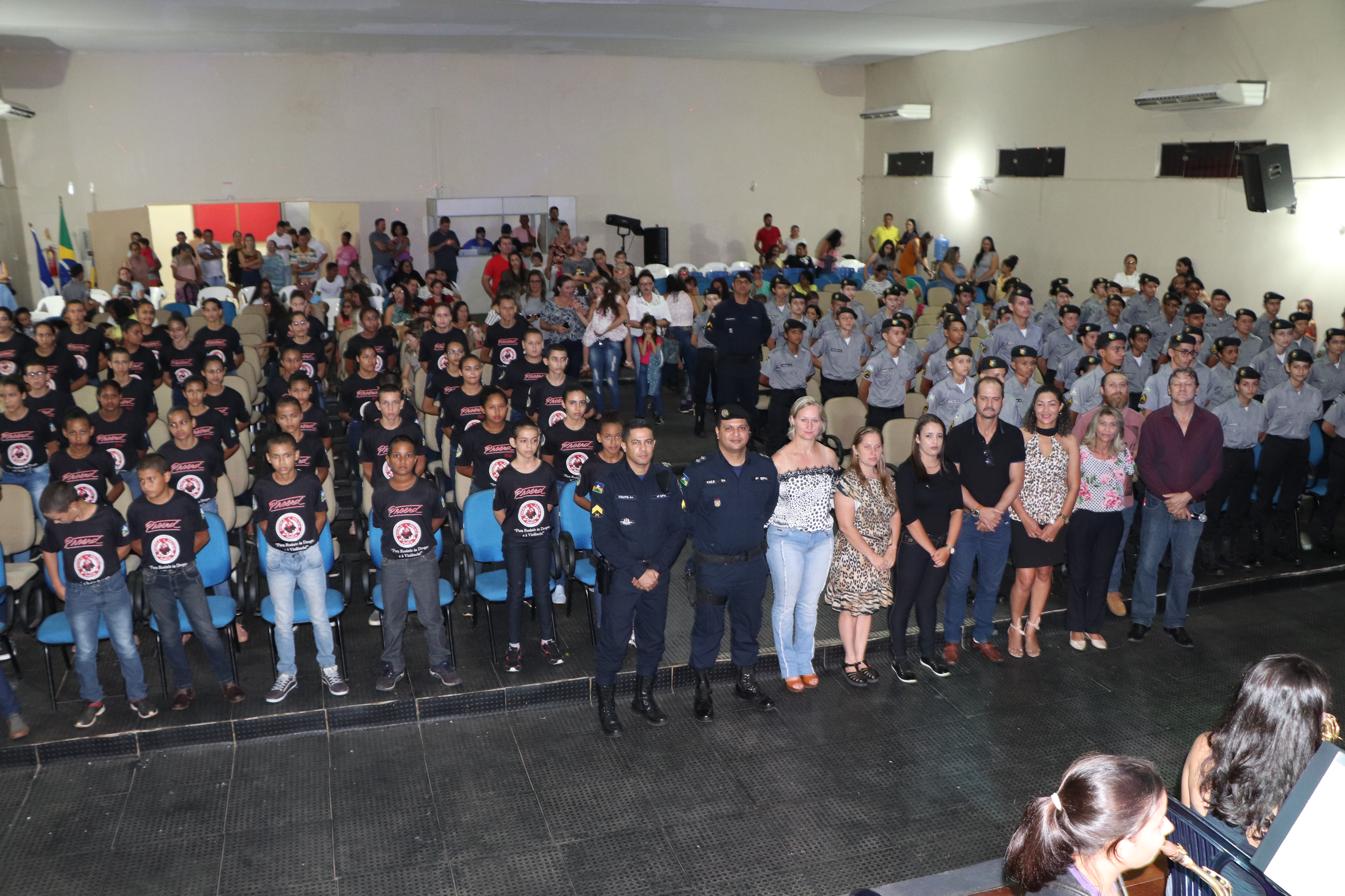 PM de Espigão realiza aula inaugural da 4º  turma da Policia Militar Mirim 