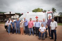 Vereadores Antônio José e Professor Hermes participam da entrega de ambulância ao município