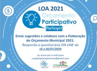 Prefeitura lança formulário online para cidadão opinar no Orçamento Participativo 2021